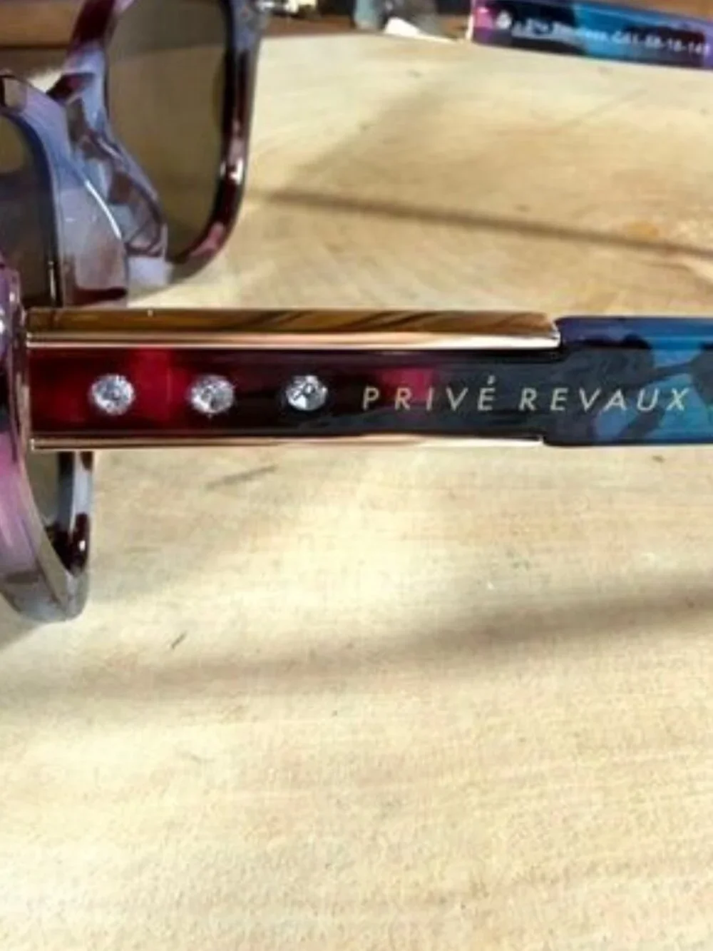 PRIVÉ REVAUX The Timeless Cat Eye Multi Tortoise Rhinestone Polarized Sunglasses - Picture 8 of 14